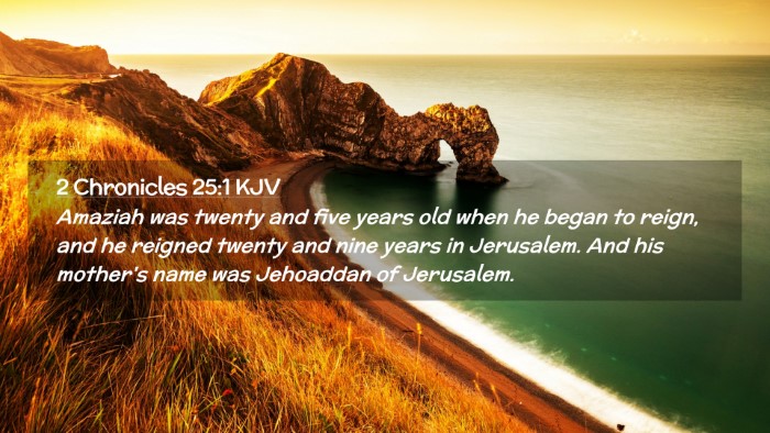 Picture 02 - 2 Chronicles 25:1 KJV Desktop Wallpaper - Amaziah was twenty and five years old when he - Desktop Bible Verse Wallpaper