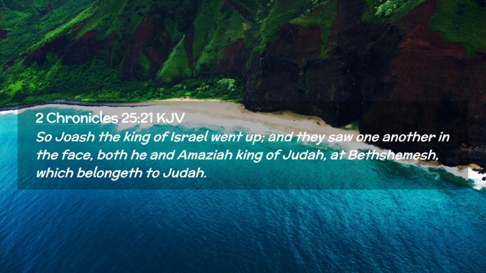Picture 02 - 2 Chronicles 25:21 KJV Desktop Wallpaper - So Joash the king of Israel went up; and they saw - Desktop Bible Verse Wallpaper