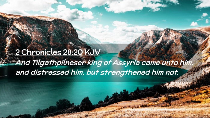 Picture 02 - 2 Chronicles 28:20 KJV Desktop Wallpaper - And Tilgathpilneser king of Assyria came unto - Desktop Bible Verse Wallpaper