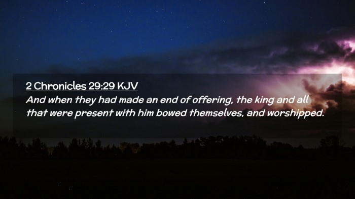 Picture 02 - 2 Chronicles 29:29 KJV Desktop Wallpaper - And when they had made an end of offering, the - Desktop Bible Verse Wallpaper