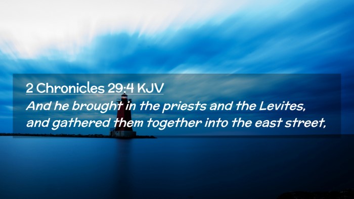 Picture 02 - 2 Chronicles 29:4 KJV Desktop Wallpaper - And he brought in the priests and the Levites, - Desktop Bible Verse Wallpaper