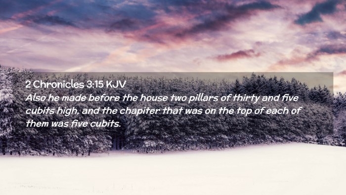 Picture 02 - 2 Chronicles 3:15 KJV Desktop Wallpaper - Also he made before the house two pillars of - Desktop Bible Verse Wallpaper