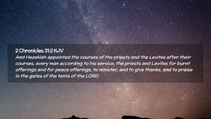 Picture 02 - 2 Chronicles 31:2 KJV Desktop Wallpaper - And Hezekiah appointed the courses of the priests - Desktop Bible Verse Wallpaper