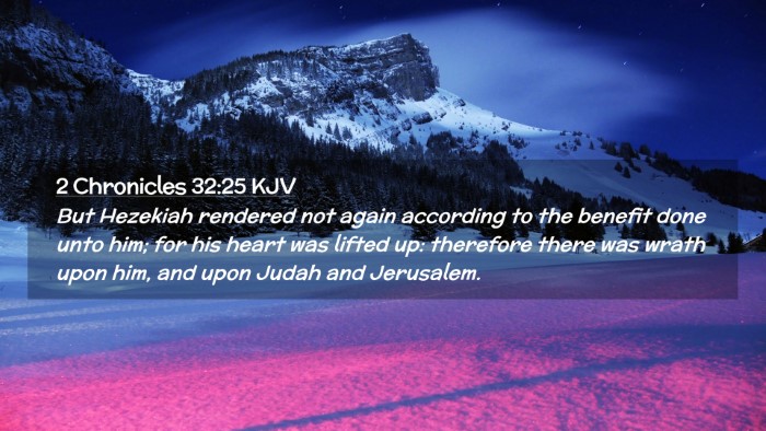 Picture 02 - 2 Chronicles 32:25 KJV Desktop Wallpaper - But Hezekiah rendered not again according to the - Desktop Bible Verse Wallpaper