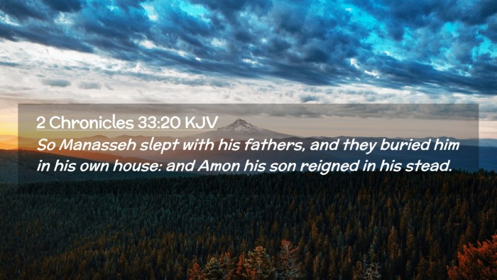 Picture 02 - 2 Chronicles 33:20 KJV Desktop Wallpaper - So Manasseh slept with his fathers, and they - Desktop Bible Verse Wallpaper