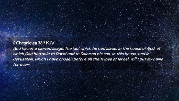 Picture 02 - 2 Chronicles 33:7 KJV Desktop Wallpaper - And he set a carved image, the idol which he had - Desktop Bible Verse Wallpaper