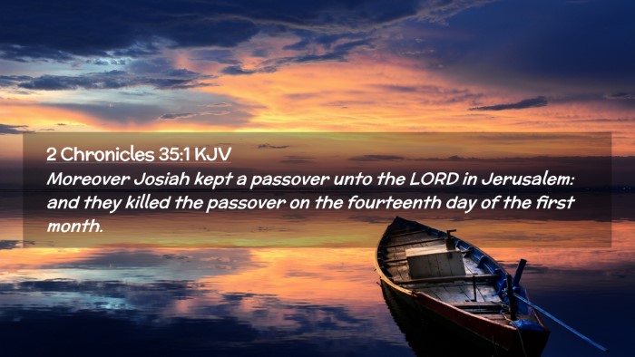 Picture 02 - 2 Chronicles 35:1 KJV Desktop Wallpaper - Moreover Josiah kept a passover unto the LORD in - Desktop Bible Verse Wallpaper