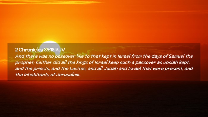 Picture 02 - 2 Chronicles 35:18 KJV Desktop Wallpaper - And there was no passover like to that kept in - Desktop Bible Verse Wallpaper