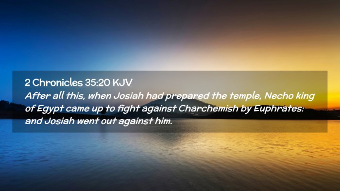 Picture 02 - 2 Chronicles 35:20 KJV Desktop Wallpaper - After all this, when Josiah had prepared the - Desktop Bible Verse Wallpaper