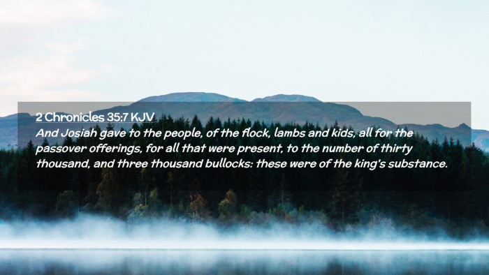 Picture 02 - 2 Chronicles 35:7 KJV Desktop Wallpaper - And Josiah gave to the people, of the flock, - Desktop Bible Verse Wallpaper