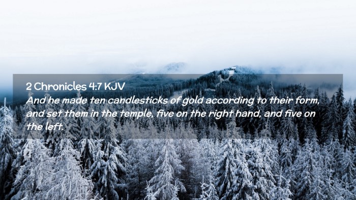 Picture 02 - 2 Chronicles 4:7 KJV Desktop Wallpaper - And he made ten candlesticks of gold according to - Desktop Bible Verse Wallpaper