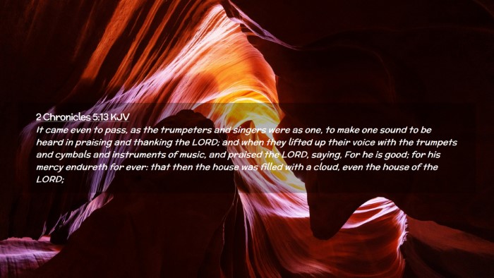 Picture 02 - 2 Chronicles 5:13 KJV Desktop Wallpaper - It came even to pass, as the trumpeters and - Desktop Bible Verse Wallpaper