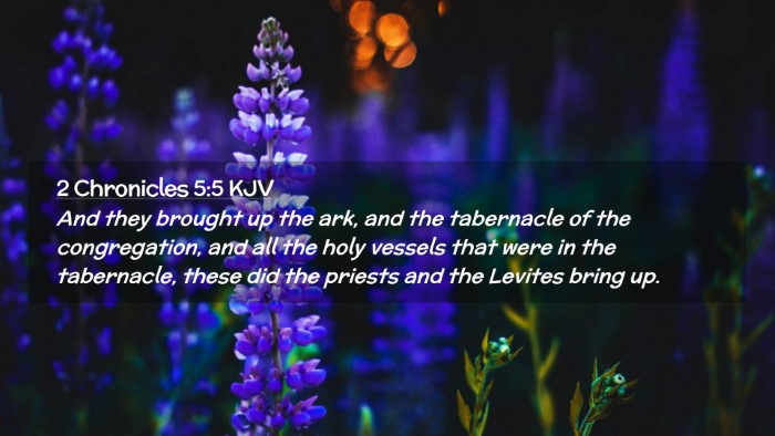Picture 02 - 2 Chronicles 5:5 KJV Desktop Wallpaper - And they brought up the ark, and the tabernacle - Desktop Bible Verse Wallpaper