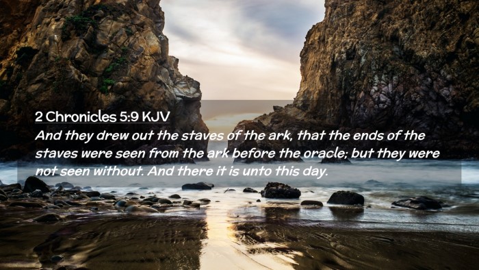 Picture 02 - 2 Chronicles 5:9 KJV Desktop Wallpaper - And they drew out the staves of the ark, that the - Desktop Bible Verse Wallpaper