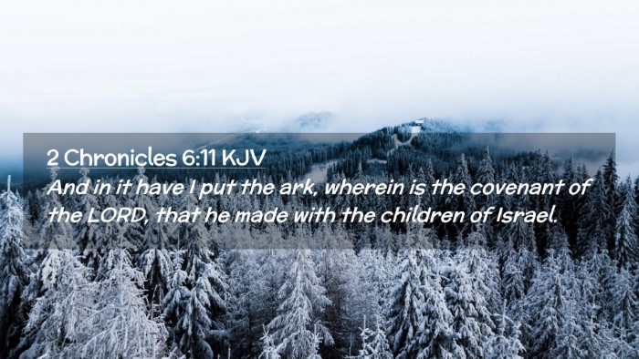 Picture 02 - 2 Chronicles 6:11 KJV Desktop Wallpaper - And in it have I put the ark, wherein is the - Desktop Bible Verse Wallpaper