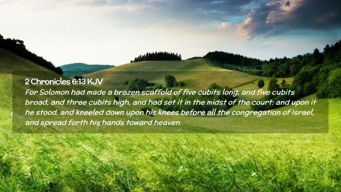 Picture 02 - 2 Chronicles 6:13 KJV Desktop Wallpaper - For Solomon had made a brazen scaffold of five - Desktop Bible Verse Wallpaper