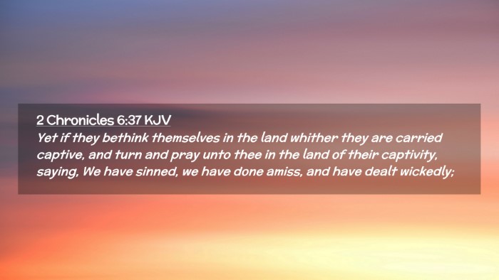 Picture 02 - 2 Chronicles 6:37 KJV Desktop Wallpaper - Yet if they bethink themselves in the land - Desktop Bible Verse Wallpaper