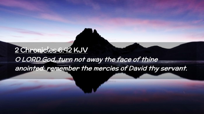 Picture 02 - 2 Chronicles 6:42 KJV Desktop Wallpaper - O LORD God, turn not away the face of thine - Desktop Bible Verse Wallpaper