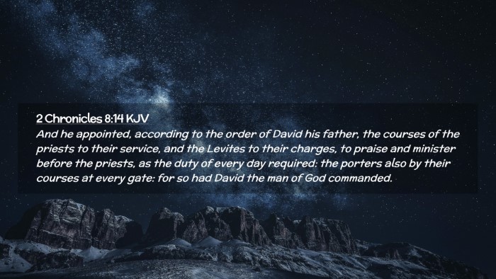 Picture 02 - 2 Chronicles 8:14 KJV Desktop Wallpaper - And he appointed, according to the order of David - Desktop Bible Verse Wallpaper