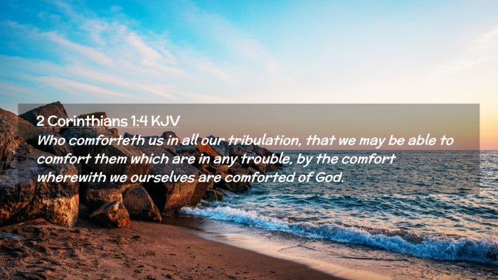 Picture 02 - 2 Corinthians 1:4 KJV Desktop Wallpaper - Who comforteth us in all our tribulation, that we - Desktop Bible Verse Wallpaper