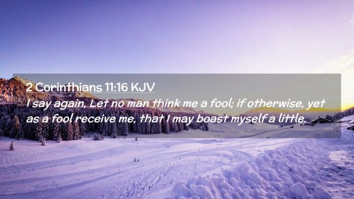Picture 02 - 2 Corinthians 11:16 KJV Desktop Wallpaper - I say again, Let no man think me a fool; if - Desktop Bible Verse Wallpaper
