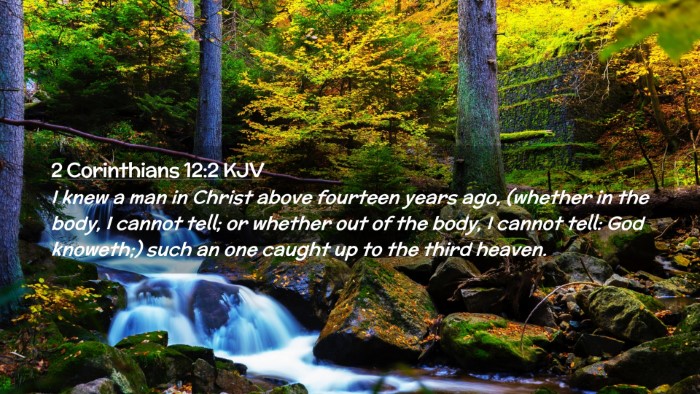 Picture 02 - 2 Corinthians 12:2 KJV Desktop Wallpaper - I knew a man in Christ above fourteen years ago, - Desktop Bible Verse Wallpaper