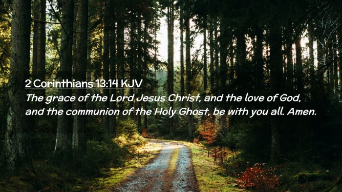 Picture 02 - 2 Corinthians 13:14 KJV Desktop Wallpaper - The grace of the Lord Jesus Christ, and the love - Desktop Bible Verse Wallpaper