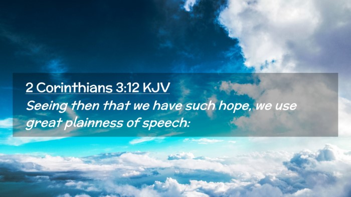 Picture 02 - 2 Corinthians 3:12 KJV Desktop Wallpaper - Seeing then that we have such hope, we use great - Desktop Bible Verse Wallpaper