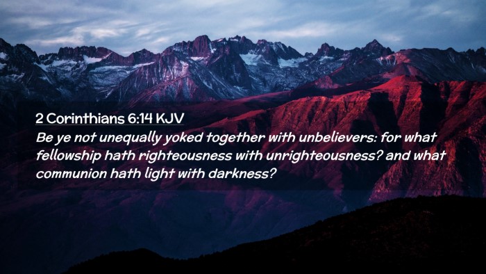 Picture 02 - 2 Corinthians 6:14 KJV Desktop Wallpaper - Be ye not unequally yoked together with - Desktop Bible Verse Wallpaper