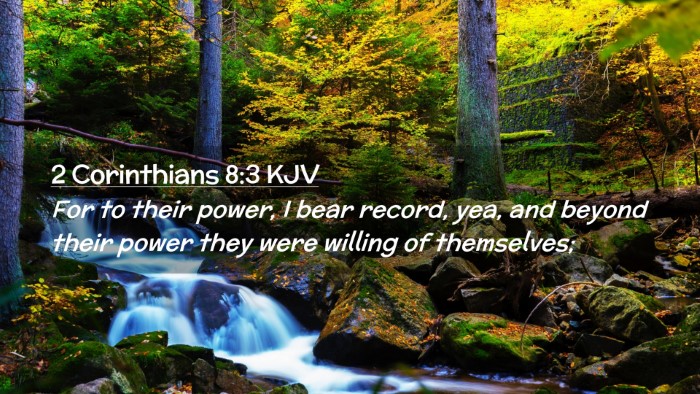 Picture 02 - 2 Corinthians 8:3 KJV Desktop Wallpaper - For to their power, I bear record, yea, and - Desktop Bible Verse Wallpaper