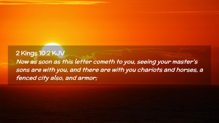 Picture 02 - 2 Kings 10:2 KJV Desktop Wallpaper - Now as soon as this letter cometh to you, seeing - Desktop Bible Verse Wallpaper