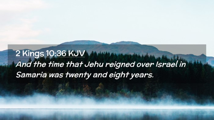Picture 02 - 2 Kings 10:36 KJV Desktop Wallpaper - And the time that Jehu reigned over Israel in - Desktop Bible Verse Wallpaper