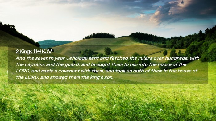Picture 02 - 2 Kings 11:4 KJV Desktop Wallpaper - And the seventh year Jehoiada sent and fetched - Desktop Bible Verse Wallpaper