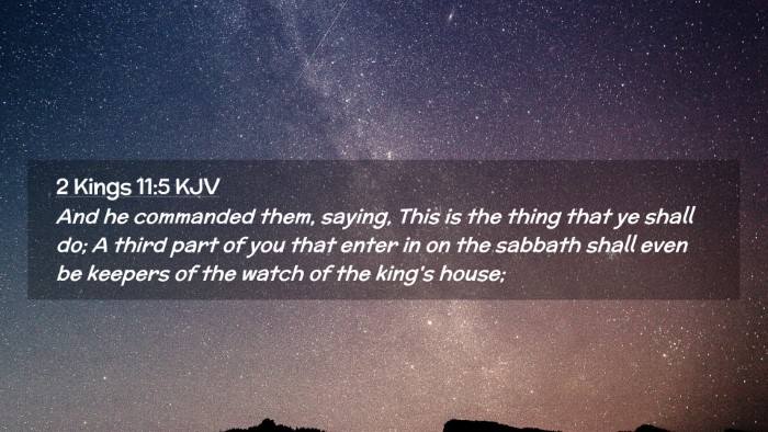 Picture 02 - 2 Kings 11:5 KJV Desktop Wallpaper - And he commanded them, saying, This is the thing - Desktop Bible Verse Wallpaper