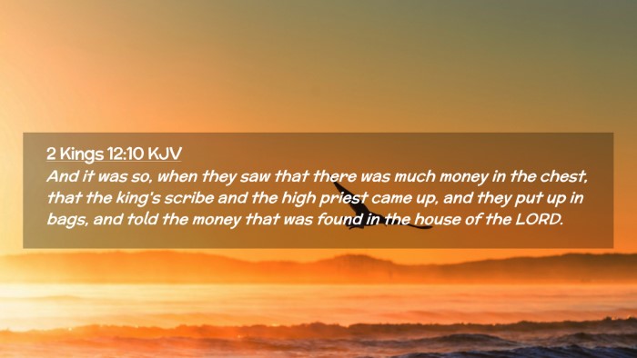 Picture 02 - 2 Kings 12:10 KJV Desktop Wallpaper - And it was so, when they saw that there was much - Desktop Bible Verse Wallpaper