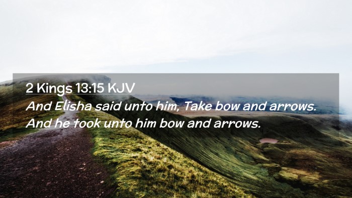 Picture 02 - 2 Kings 13:15 KJV Desktop Wallpaper - And Elisha said unto him, Take bow and arrows. - Desktop Bible Verse Wallpaper