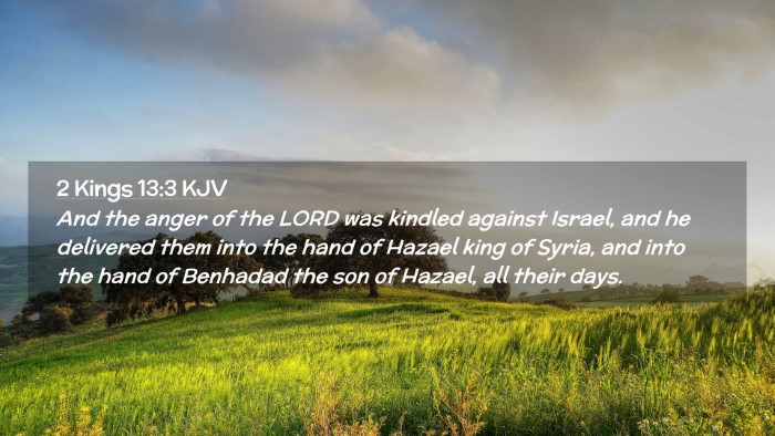 Picture 02 - 2 Kings 13:3 KJV Desktop Wallpaper - And the anger of the LORD was kindled against - Desktop Bible Verse Wallpaper