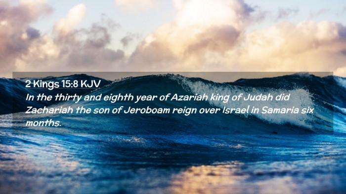 Picture 02 - 2 Kings 15:8 KJV Desktop Wallpaper - In the thirty and eighth year of Azariah king of - Desktop Bible Verse Wallpaper