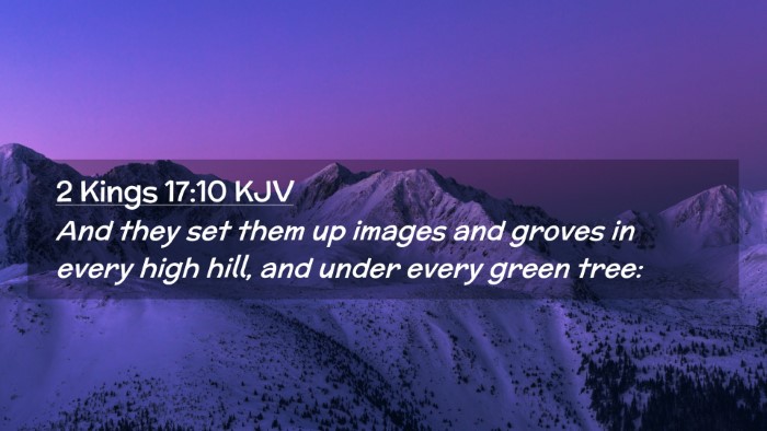 Picture 02 - 2 Kings 17:10 KJV Desktop Wallpaper - And they set them up images and groves in every - Desktop Bible Verse Wallpaper