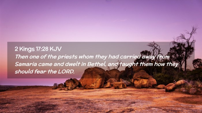 Picture 02 - 2 Kings 17:28 KJV Desktop Wallpaper - Then one of the priests whom they had carried - Desktop Bible Verse Wallpaper