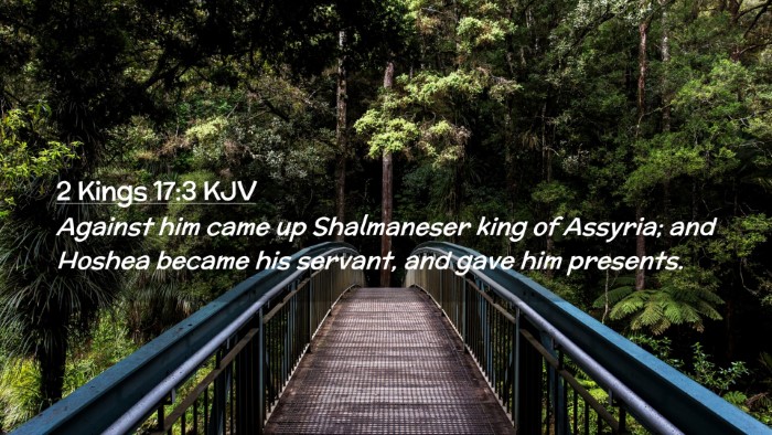 Picture 02 - 2 Kings 17:3 KJV Desktop Wallpaper - Against him came up Shalmaneser king of Assyria; - Desktop Bible Verse Wallpaper