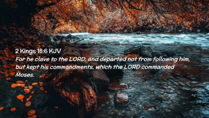 Picture 02 - 2 Kings 18:6 KJV Desktop Wallpaper - For he clave to the LORD, and departed not from - Desktop Bible Verse Wallpaper