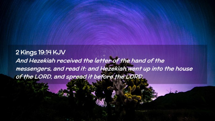 Picture 02 - 2 Kings 19:14 KJV Desktop Wallpaper - And Hezekiah received the letter of the hand of - Desktop Bible Verse Wallpaper