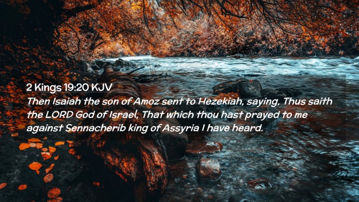 Picture 02 - 2 Kings 19:20 KJV Desktop Wallpaper - Then Isaiah the son of Amoz sent to Hezekiah, - Desktop Bible Verse Wallpaper