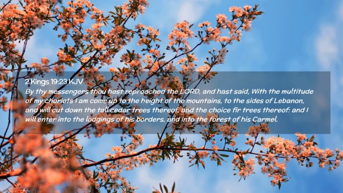 Picture 02 - 2 Kings 19:23 KJV Desktop Wallpaper - By thy messengers thou hast reproached the LORD, - Desktop Bible Verse Wallpaper