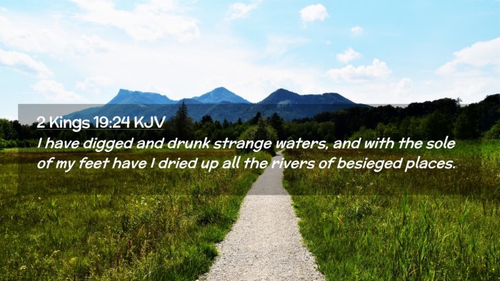 Picture 02 - 2 Kings 19:24 KJV Desktop Wallpaper - I have digged and drunk strange waters, and with - Desktop Bible Verse Wallpaper