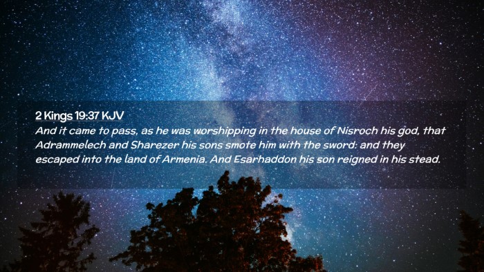 Picture 02 - 2 Kings 19:37 KJV Desktop Wallpaper - And it came to pass, as he was worshipping in the - Desktop Bible Verse Wallpaper