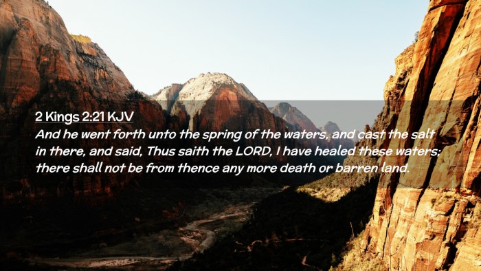 Picture 02 - 2 Kings 2:21 KJV Desktop Wallpaper - And he went forth unto the spring of the waters, - Desktop Bible Verse Wallpaper