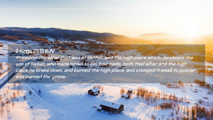 Picture 02 - 2 Kings 23:15 KJV Desktop Wallpaper - Moreover the altar that was at Bethel, and the - Desktop Bible Verse Wallpaper