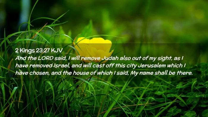 Picture 02 - 2 Kings 23:27 KJV Desktop Wallpaper - And the LORD said, I will remove Judah also out - Desktop Bible Verse Wallpaper